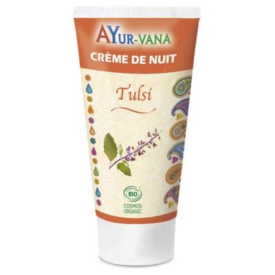 Crème ayurvédique de nuit visage Tulsi certifiée Bio